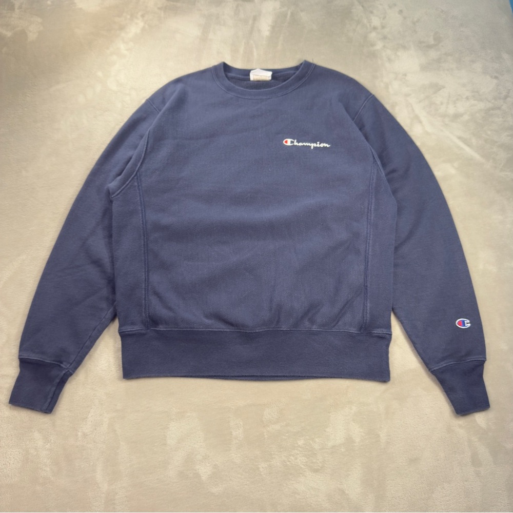 Vintage Champion Reverse Weave Sweatshirt Navy Blue Men's Sz M Pullover